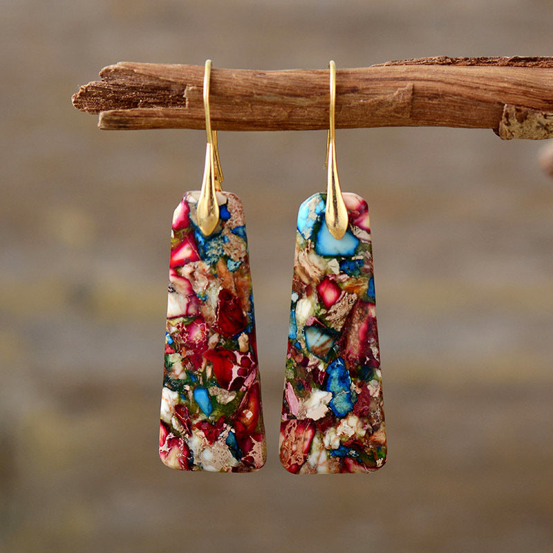 Ins Bohemian Geometric Pendant Earrings