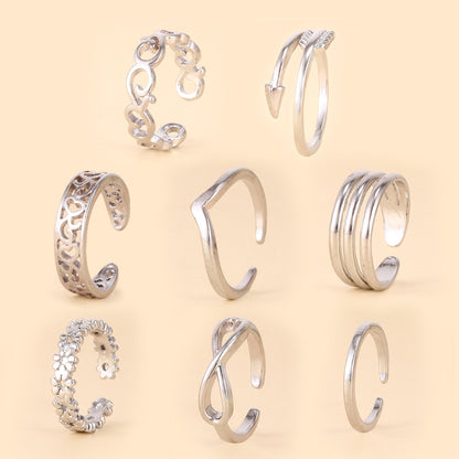 Women's Beach Toe Ring 8PCs Adjustable