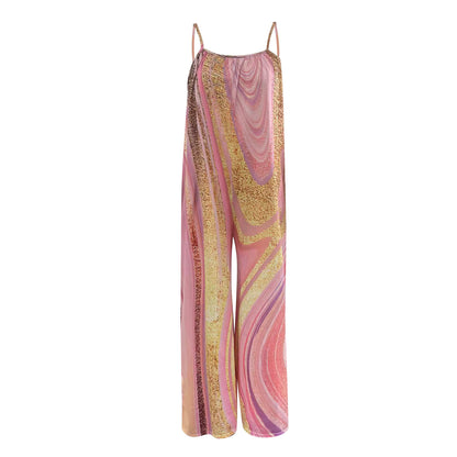 Women's Fashion Camisole Tie Dye Jumpsuit