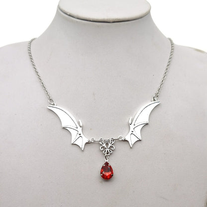 Vampire Bat Wings Necklace Gothic Witchcraft Jewelry