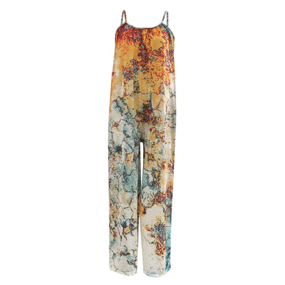 Women's Fashion Camisole Tie Dye Jumpsuit