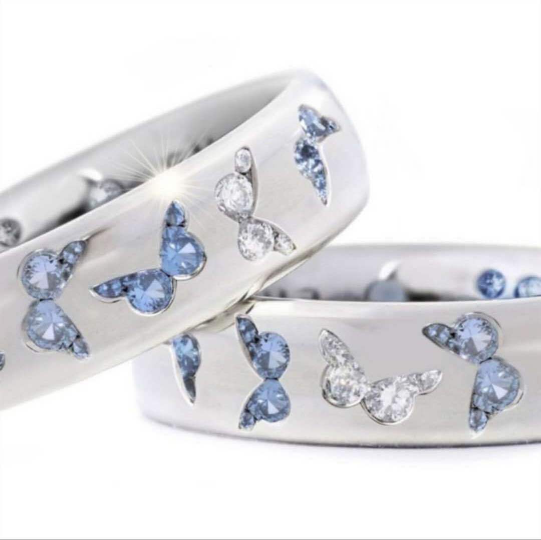 Women's Fashion Personality Butterfly Style Zircon Ring